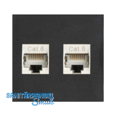 EVOline Wechselmodul 2xRJ45 CAT6, schwarz EVOline Wechselmodul 2xRJ45 CAT6, schwarz