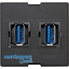 EVOline Wechselmodul 2xUSB 3.0 Typ A, schwarz EVOline Wechselmodul 2xUSB 3.0 Typ A, schwarz