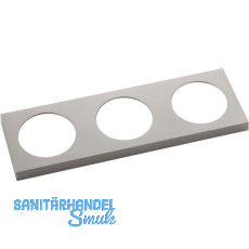 BERKER Integro Pure Rahmen 3-fach Edelstahl Effekt lackiert