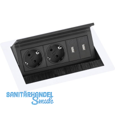 EVOline Flip Top Push S 2xSchuko + 2x USB-Charger weiß EVOline Flip Top Push S 2xSchuko + 2x USB-Charger weiß