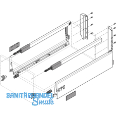BLUM TANDEMBOX antaro SET H�he D-Reling(K),BLUMOTION M, 65kg,NL 500, Seidenwei�