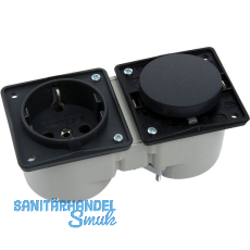 BERKER Integro Schalter anthrazit matt + Steckdose anthrazit ohne Rahmen BERKER Integro Schalter anthrazit matt + Steckdose anthrazit ohne Rahmen