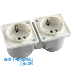 BERKER Integro Doppelsteckdose polarweiß ohne Rahmen BERKER Integro Doppelsteckdose polarweiß ohne Rahmen