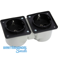 BERKER Integro Doppelsteckdose schwarz ohne Rahmen BERKER Integro Doppelsteckdose schwarz ohne Rahmen