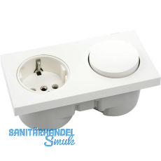 BERKER Integro Pure Schalter polarweiß glänzend + Steckdose polarweiß BERKER Integro Pure Schalter polarweiß glänzend + Steckdose polarweiß
