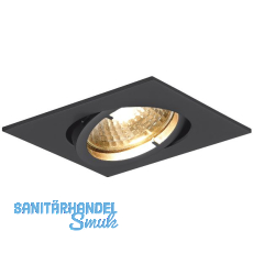 Deckeneinbauleuchte Quad H 230 V, max. 50 Watt, 82x82 mm, schwarz matt