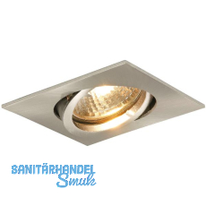 Deckeneinbauleuchte Quad H 230 V, max. 50 Watt, 82x82 mm, Edelstahl Effekt Deckeneinbauleuchte Quad H 230 V, max. 50 Watt, 82x82 mm, Edelstahl Effekt