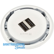 EVOline One 2fach USB Charger A+A weiß DM 59 mm EVOline One 2fach USB Charger A+A weiß DM 59 mm