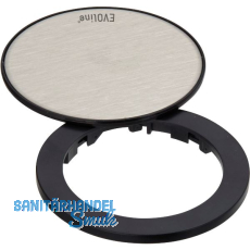 EVOline One Abdeckring mit Drehdeckel schwarz/Edelstahl