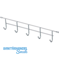 VS Hakenleisten mit 5 Haken Stahldraht Silber