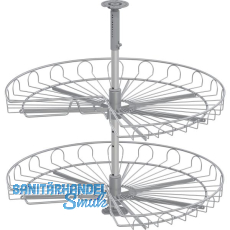 VS COR Wheel Eckschrank-Drehboden 3/4-Kreis Set Classic 720 mm Silber