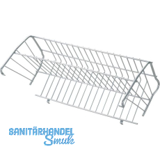 VS Schuhablage Kippfront 557 mm Stahldraht kunststoffbeschichtet silber