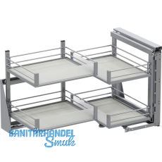 VS COR Fold Eckauszug Set Artline KB 900 mm rechts Silber VS COR Fold Eckauszug Set Artline KB 900 mm rechts Silber