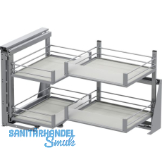 VS COR Fold Eckauszug Set Artline KB 900 mm links Silber