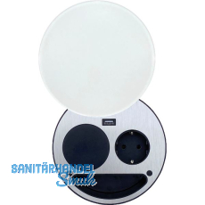 WIPO Steckdosenelement Smile Schuko, USB und Wireless-Charger, weiß WIPO Steckdosenelement Smile Schuko, USB und Wireless-Charger, weiß