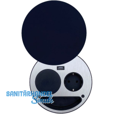 WIPO Steckdosenelement Smile Schuko, USB und Wireless-Charger, schwarz