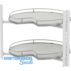 VS COR Wheel Pro Eckschrank-Drehboden 3/4-Kreis KB 800 mm Premea Hellgrau/Silber