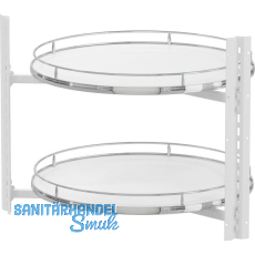 VS COR Wheel Pro Eckschrank-Drehboden Premea 4/4-Kreis KB 800 mm Wei�/chrom