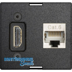 EVOline Wechselmodul 1xHDMI 2.0, 1xRJ45 CAT6, schwarz EVOline Wechselmodul 1xHDMI 2.0, 1xRJ45 CAT6, schwarz