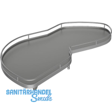 KESSEBÖHMER Le Mans II Einhängetablare Silber/Grau 400 links KESSEBÖHMER Le Mans II Einhängetablare Silber/Grau 400 links