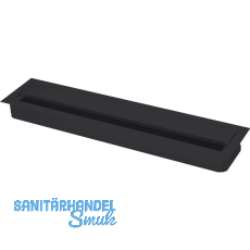 Kabeldurchgang eckig mit Staubschutzb�rste, 350x70x25mm, Alu schwarz RAL 9005