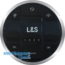 L&S 4 Kanal Fernbedienung Smart Round Dual Color schwarz L&S 4 Kanal Fernbedienung Smart Round Dual Color schwarz
