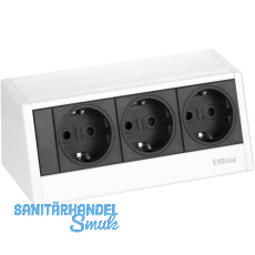 EVOline R-Dock Steckdosenelement 3 x Schuko weiß EVOline R-Dock Steckdosenelement 3 x Schuko weiß
