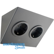 CARESSI Steckdosenelement 2ST14 2 Schukosteckdosen schwarz CARESSI Steckdosenelement 2ST14 2 Schukosteckdosen schwarz