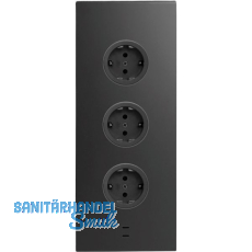 CARESSI Steckdosenelement 3ST29 3 Schukosteckdosen 2 USB-C Charger schwarz CARESSI Steckdosenelement 3ST29 3 Schukosteckdosen 2 USB-C Charger schwarz