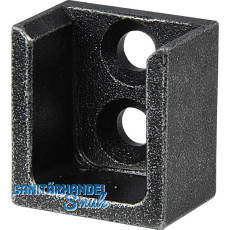 HALCÖ Schrankrohrlager Kulm Endstück seitlich Stahl schwarz passiviert HALCÖ Schrankrohrlager Kulm Endstück seitlich Stahl schwarz passiviert