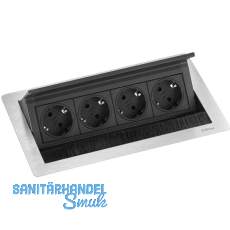 EVOline Flip Top Push M 4xSchuko Edelstahl EVOline Flip Top Push M 4xSchuko Edelstahl