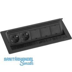 EVOline Flip Top Push DATA L 2xSchuko +3 x Modulplatz schwarz EVOline Flip Top Push DATA L 2xSchuko +3 x Modulplatz schwarz