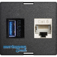 EVOline Wechselmodul 1xUSB 3.0, 1xRJ45 CAT6, schwarz EVOline Wechselmodul 1xUSB 3.0, 1xRJ45 CAT6, schwarz