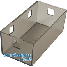 NINKA Organisationsbeh�lter Banio 2-fach Kunststoff Graphit transluzent