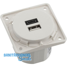 BERKER Integro USB Ladesteckdose USB-A, USB-C weiß matt BERKER Integro USB Ladesteckdose USB-A, USB-C weiß matt