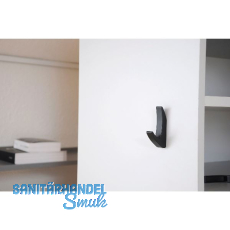 Mantelhaken Salina Breite 15 mm, H�he 81 mm, ZN schwarz matt