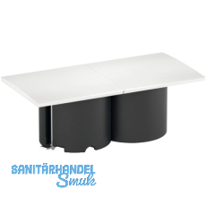 BACHMANN Steckdosenelement DUE 2xSchuko schwarz Abdeckung wei�