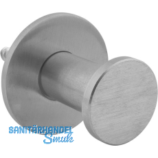 Mantelhaken Kuka mit Platte � 35 mm, Tiefe 30 mm, Edelstahl geb�rstet