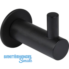 Mantelhaken Tonina 2 mit Platte ø 30 mm, Tiefe 47 mm, Stahl schwarz Mantelhaken Tonina 2 mit Platte ø 30 mm, Tiefe 47 mm, Stahl schwarz