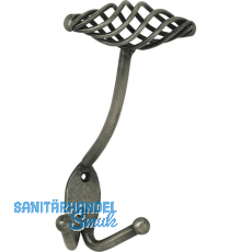 Huthaken Cage Breite 90 mm, H�he 160 mm, Stahl altzinn antik