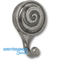 Mantelhaken Ian Smith Breite 41 mm, H�he 64 mm, Zinkdruckguss altsilber