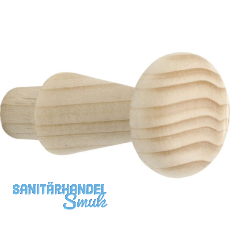 Mantelhaken Horus zum Einbohren � 10 x 12 mm, Tiefe 35 mm, Fichte roh