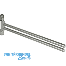Handtuchhalter Bulon zweiarmig schwenkbar, Edelstahl geb�rstet
