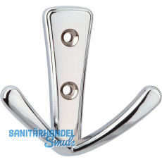 Mantelhaken Deneb Breite 76 mm, Höhe 71 mm, ZN verchromt poliert Mantelhaken Deneb Breite 76 mm, Höhe 71 mm, ZN verchromt poliert