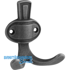 Mantelhaken Corvo Breite 67 mm, H�he 76 mm, ZN eisenf�rbig br�niert