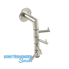 Wandgarderobe Kelvin 4 schwenkbare Haken, H�he 208 mm,Edelstahl fein geschliffen