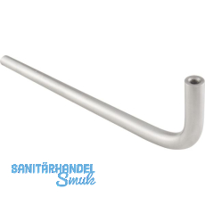 Garderobenhängebügel Nora L-Form ø 12mm,Breite230mm,Höhe65mm,Edelstahl gebürstet Garderobenhängebügel Nora L-Form ø 12mm,Breite230mm,Höhe65mm,Edelstahl gebürstet