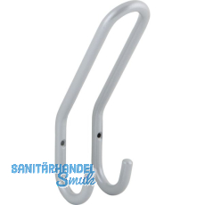 Huthaken Nora Breite 51 mm, H�he 192 mm, Stahl wei�aluminium (ca. RAL 9006)