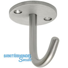 Einfach-Haken Delta Höhe 59 mm, Breite 71 mm, Edelstahl gebürstet Einfach-Haken Delta Höhe 59 mm, Breite 71 mm, Edelstahl gebürstet