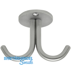 Zweifach-Haken Delta H�he 59 mm, Breite 100 mm, Edelstahl geb�rstet